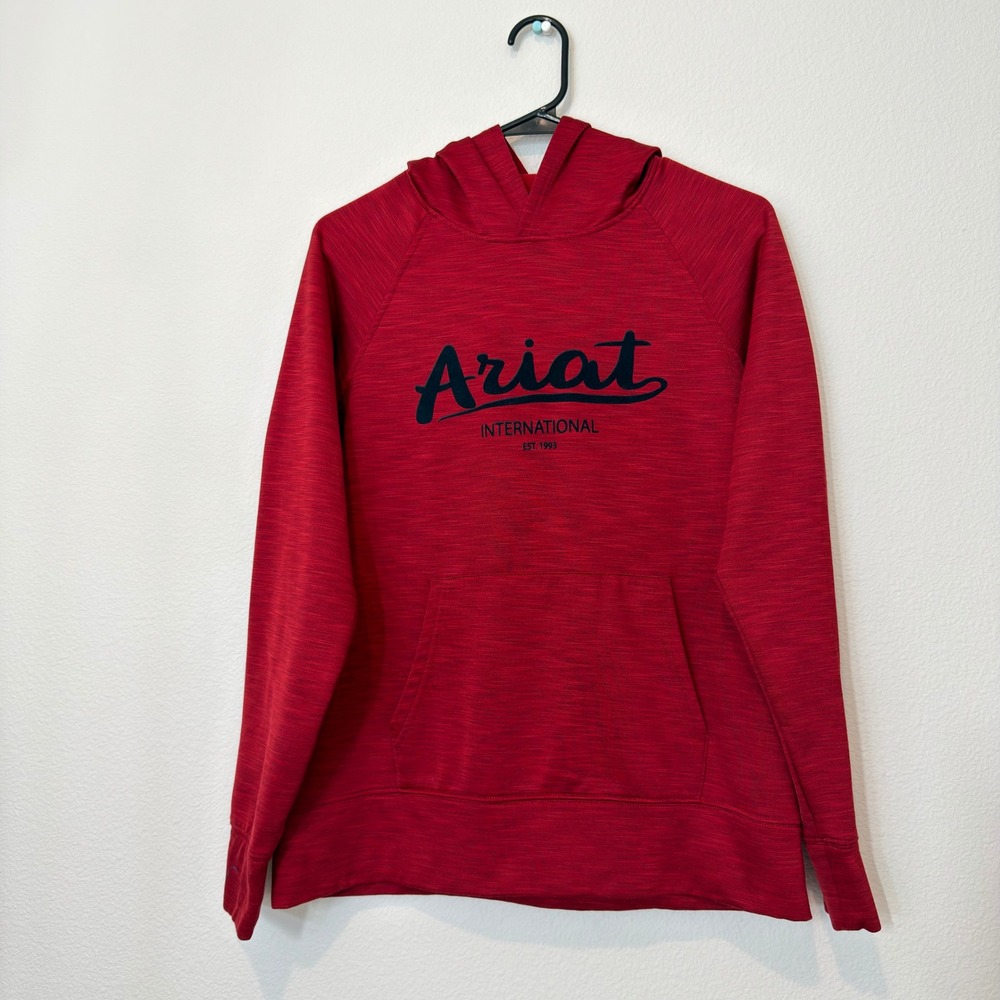 Ariat Hoodie Womens M Red Good Cold Series‎ AriatTek Logo Pullover 10030912
